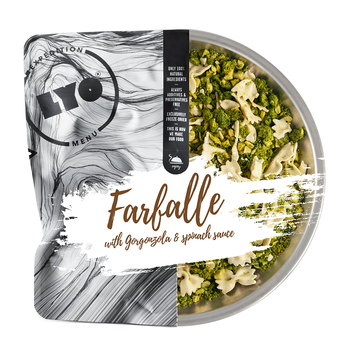 Lyofood Těstoviny s Gorgonzolou a špenátem Single 370g